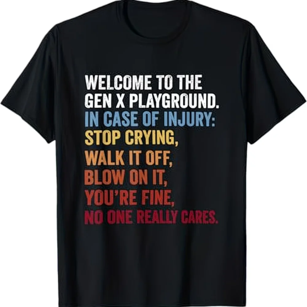 Novelty Men'S NO ONE REALLY CARES T Shirt Tee Streetwear Oversized Vintage Harajuku Hip Hop Gen Z Alpha Brain Rot Humor Novelty