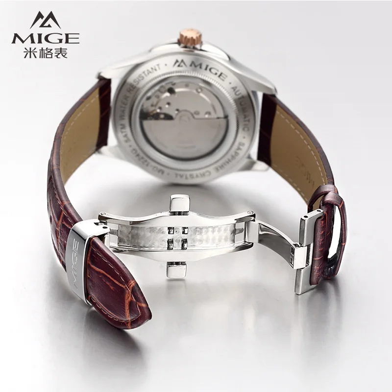 MIGE Original Miyota Watches for Women Automatic Winding Sea Shell Stainless Steel Waterproof Women‘s Mechanical Wristwatches