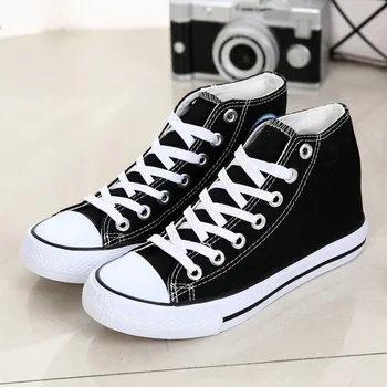 Men's Canvas Shoes New High Top Breathable Flat Shoes For Men Sneakers Board Shoes Casual Comfortable Platform Man Trainers 2024