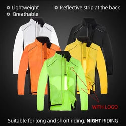 Lightweight Mountain Bike Jacket with Reflective Strip for Night Riding Safety Cycling Clothes for Men Waterproof Cycling Coat