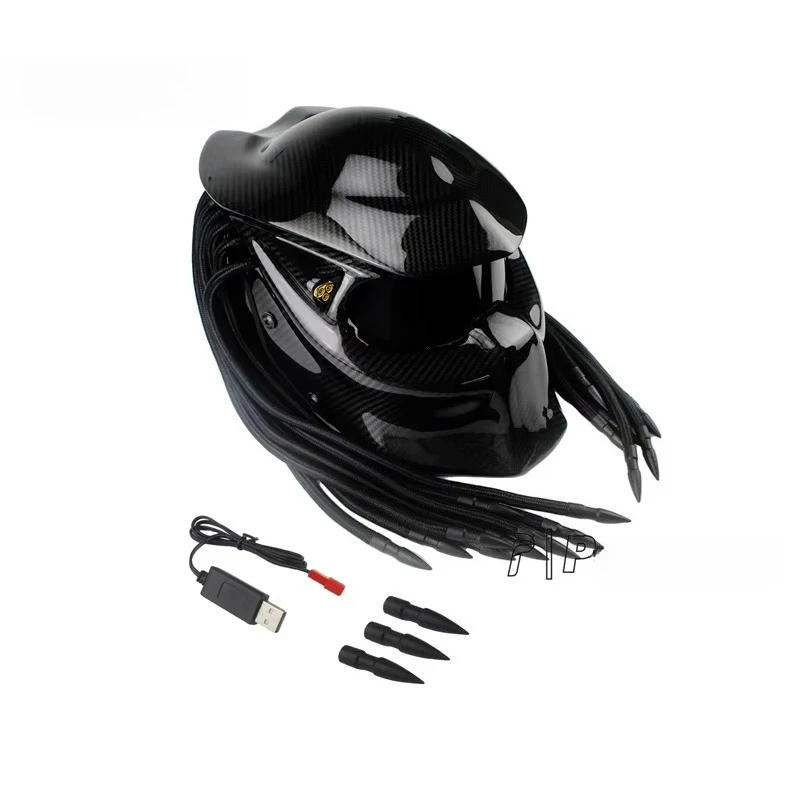 Carbon Fiber Motorcycle 100% Brand New Helmet Full Face with Helmet Storage Bag