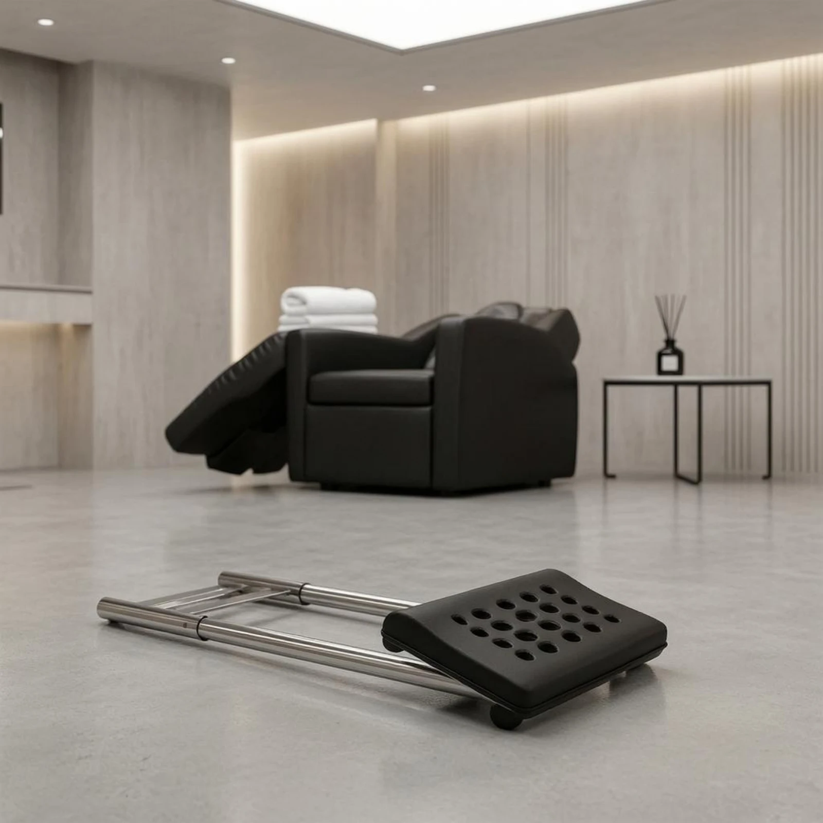 Salon Shampoo-Bed Frame Stainless Steel Shampoo Bed Support Frame Beauty Furniture Easy to Clean
