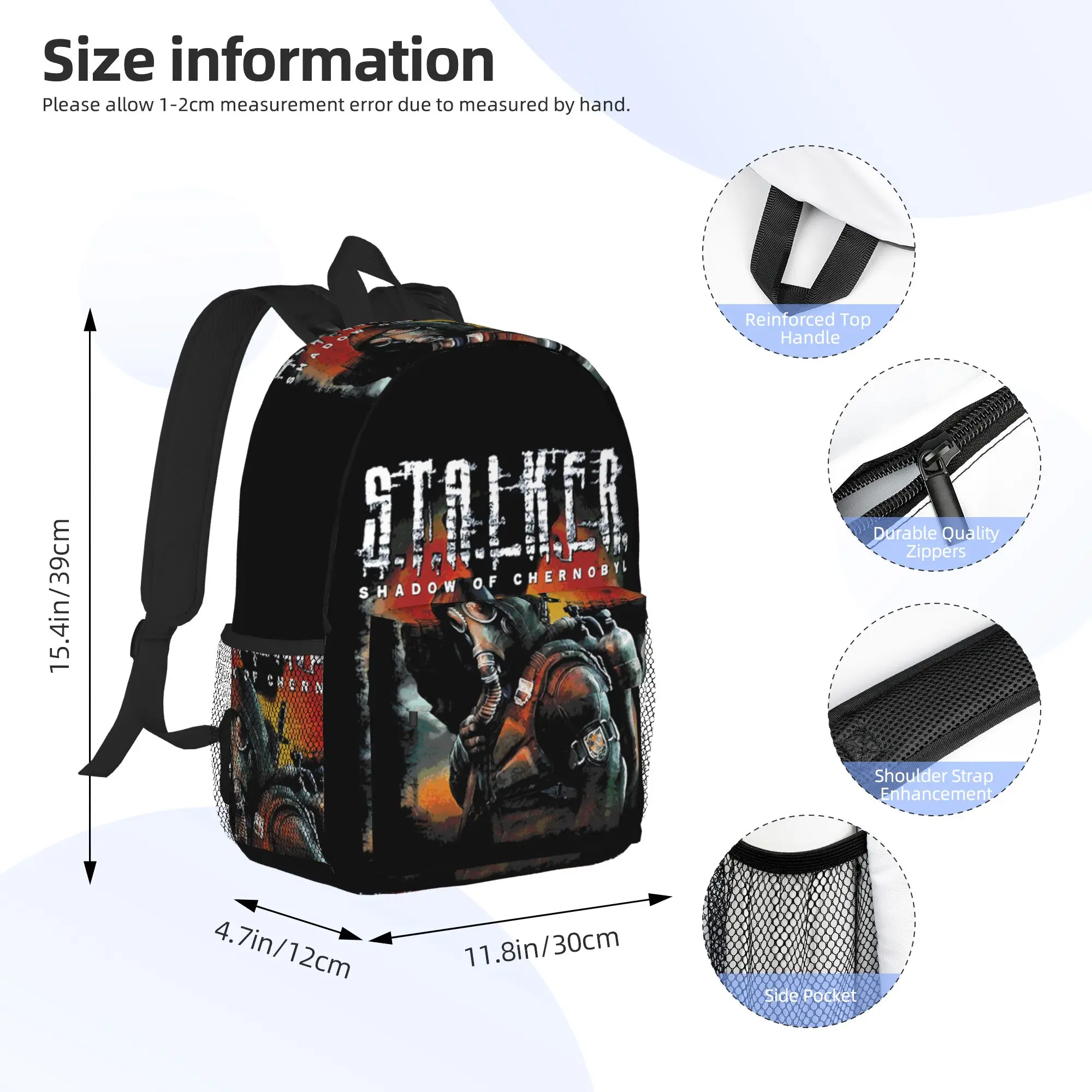 Stalker Shadow Of Chernobyl Backpack Hot Sale Daypack Large Capacity Boys Girls BookBag Shoulder Bags for Men Women School Bag