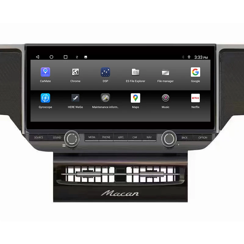 12,3 Zoll DVD Autoradio Stereo Android 11, Touchscreen-Multimedia-Player Carplay für Porsche Macan 2014–2017