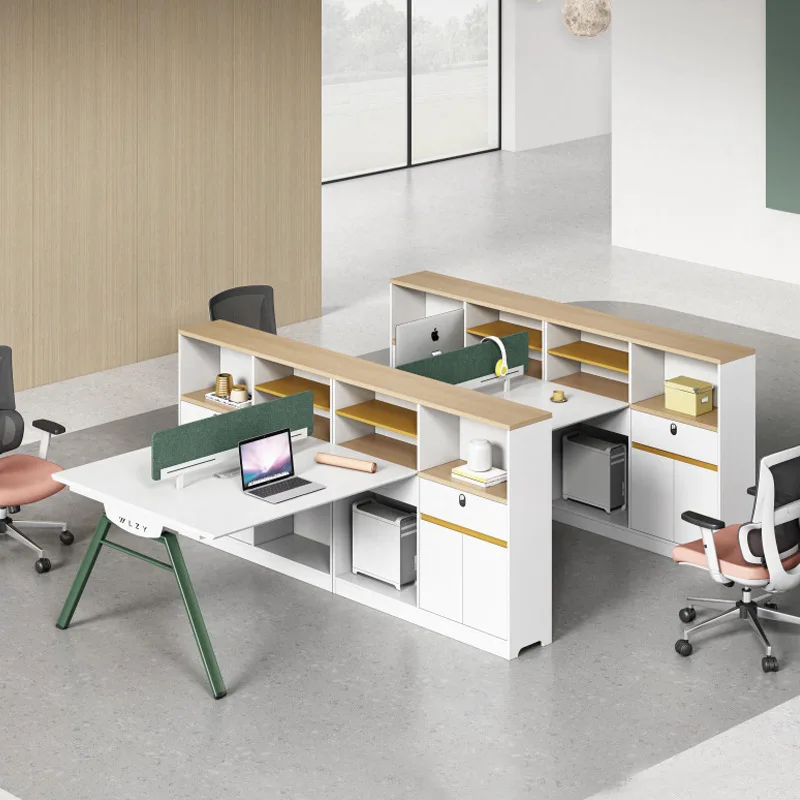 

Desk combination Staff station Desk booth Finance office 4 4 6 people Screen staff desk