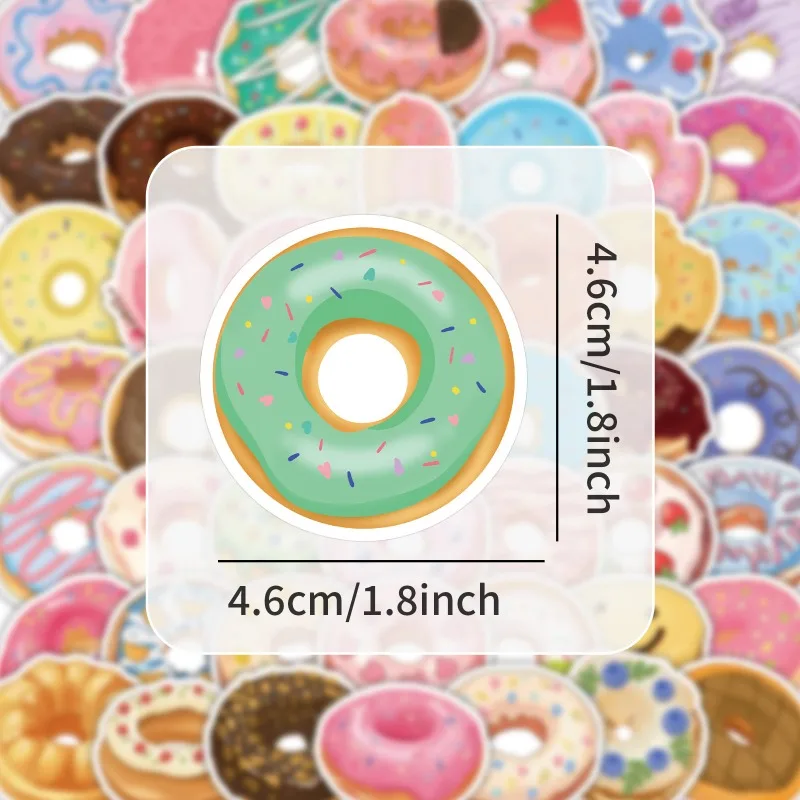 103 Stück Cartoon Persönlichkeit Donut kreative Doodle dekorative Aufkleber
