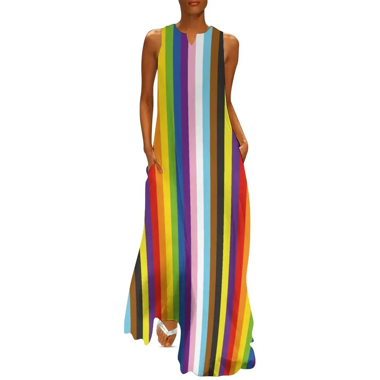 

Inclusive Pride Flag Colors Long Dress women's summer clothing 2025 Elegant gown ceremony dresses Dress
