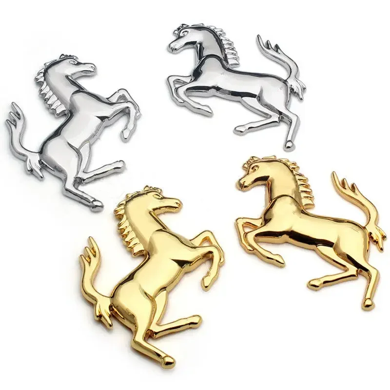 Universal Metal Stainless Animal Car Accessories Badge Fight Bull Fly Horse for Lamborghini Ferrari Emblem 3D Sticker Decoration