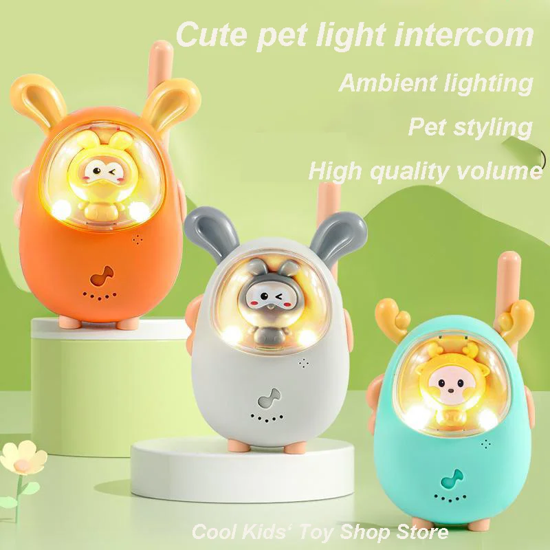 Pet luminous walkie-talkie Tiktok children's play toy deer rabbit outdoor walkie-talkie toy