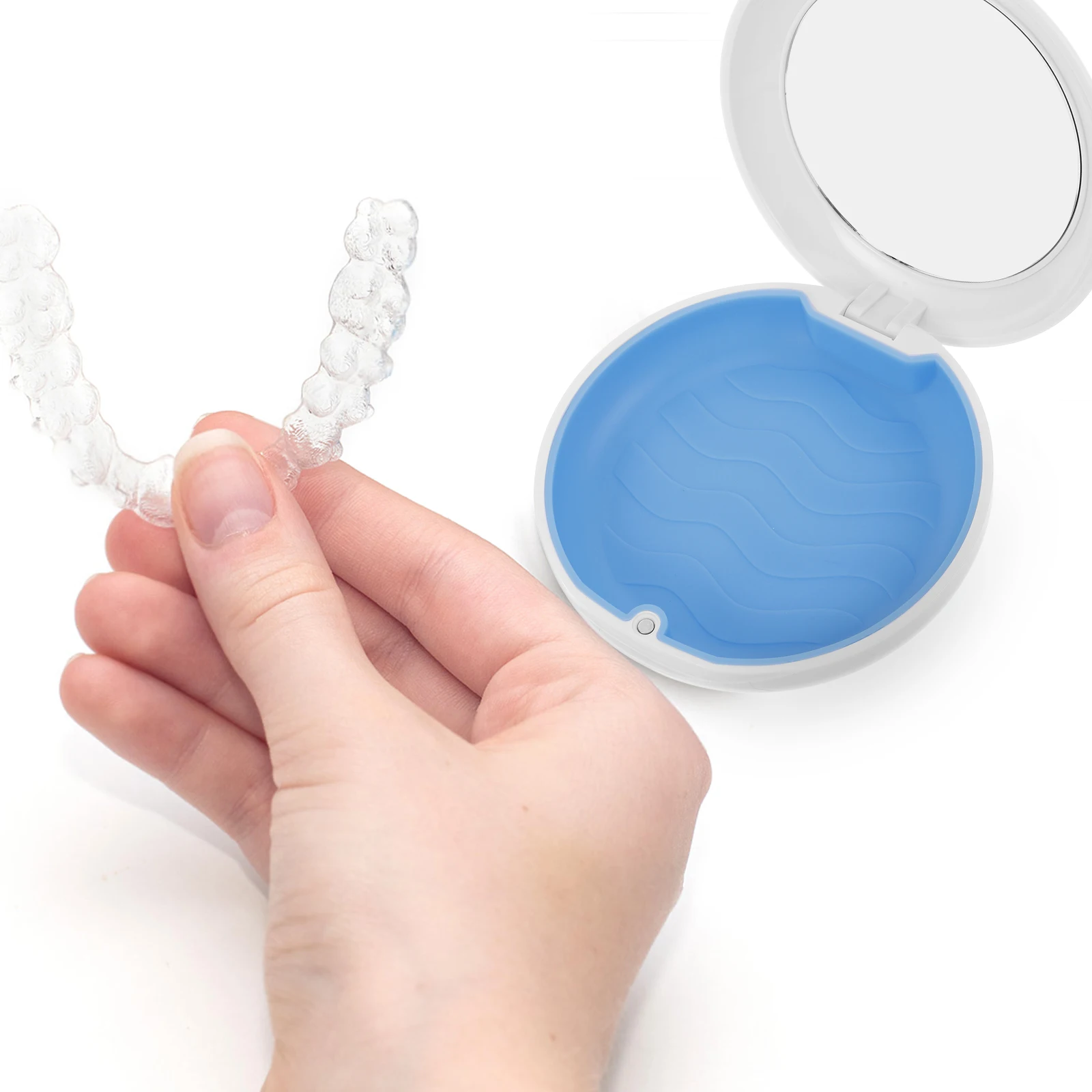 

Retainer Holder Case Transparent Dust Proof Portable Storage Box for Braces Retainers Small Jewelry Slim Plastic Cleaner Mouth