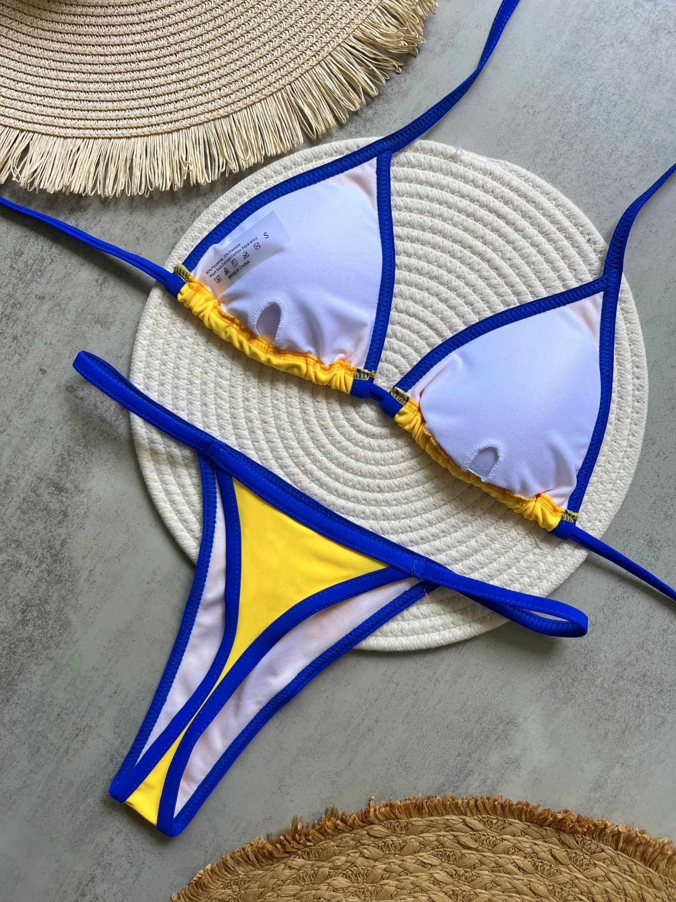 RUOTONGSEPT string Bikini brésilien femmes maillots de bain femme maillot de bain deux pièces Bikini ensemble baigneur drapeau brésilien maillot de bain