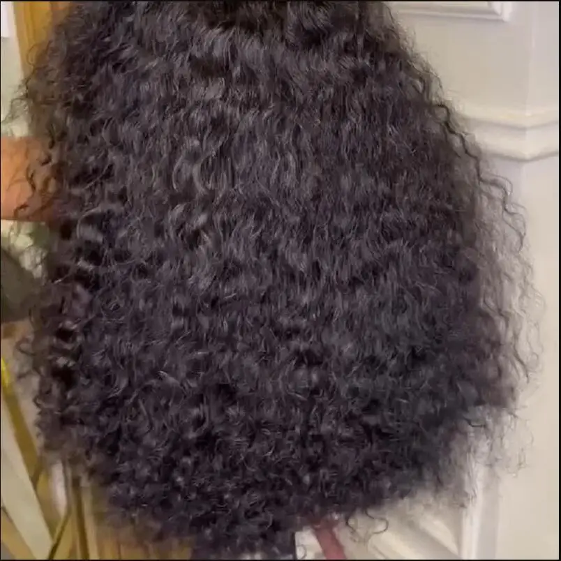 Peruca encaracolada perversa preta natural para mulheres africanas, macia pré-arrancada, sintética, densidade 180, frente profunda do laço, babyhair, diariamente, 26"