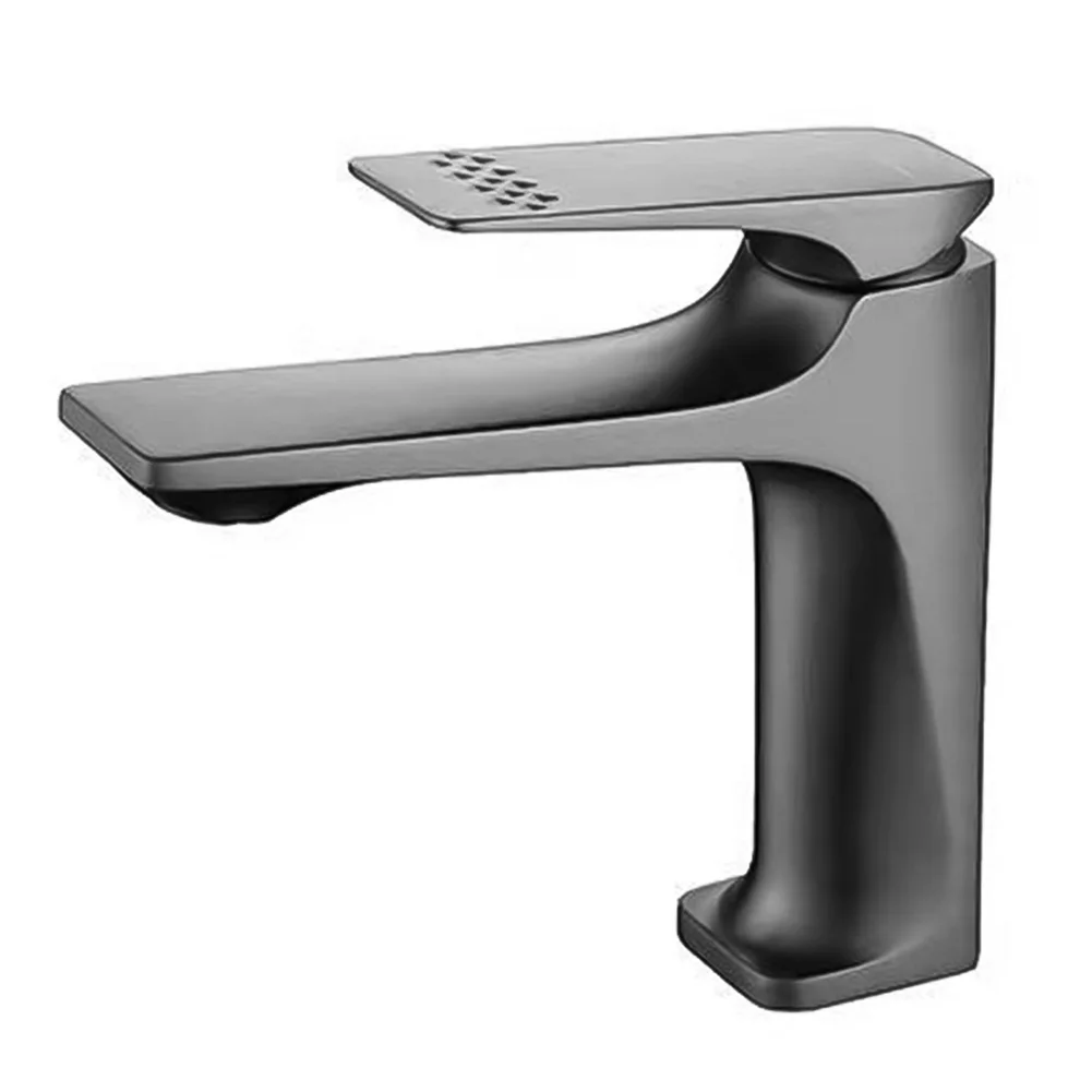 Imagem -03 - Splashproof Square Tap para Pia do Banheiro Misturador Quente e Frio Vanity Sink Parts Arte Moderna