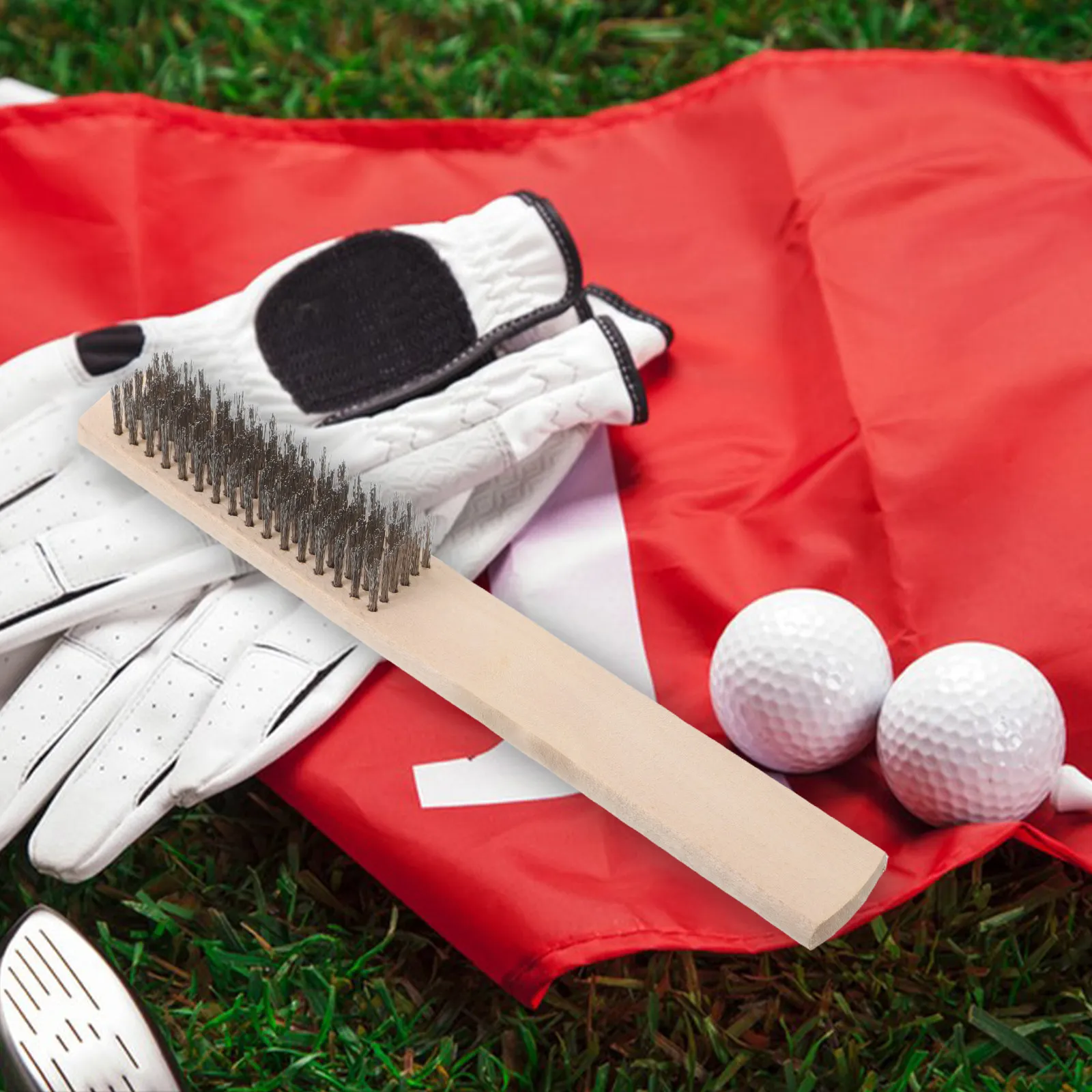Golf Wire Brush Alternative Nylon Groove Cleaner Ergonomic Handle Lawn Repair Tool for Optimal Ball Spin Golf Cleaning Supplies