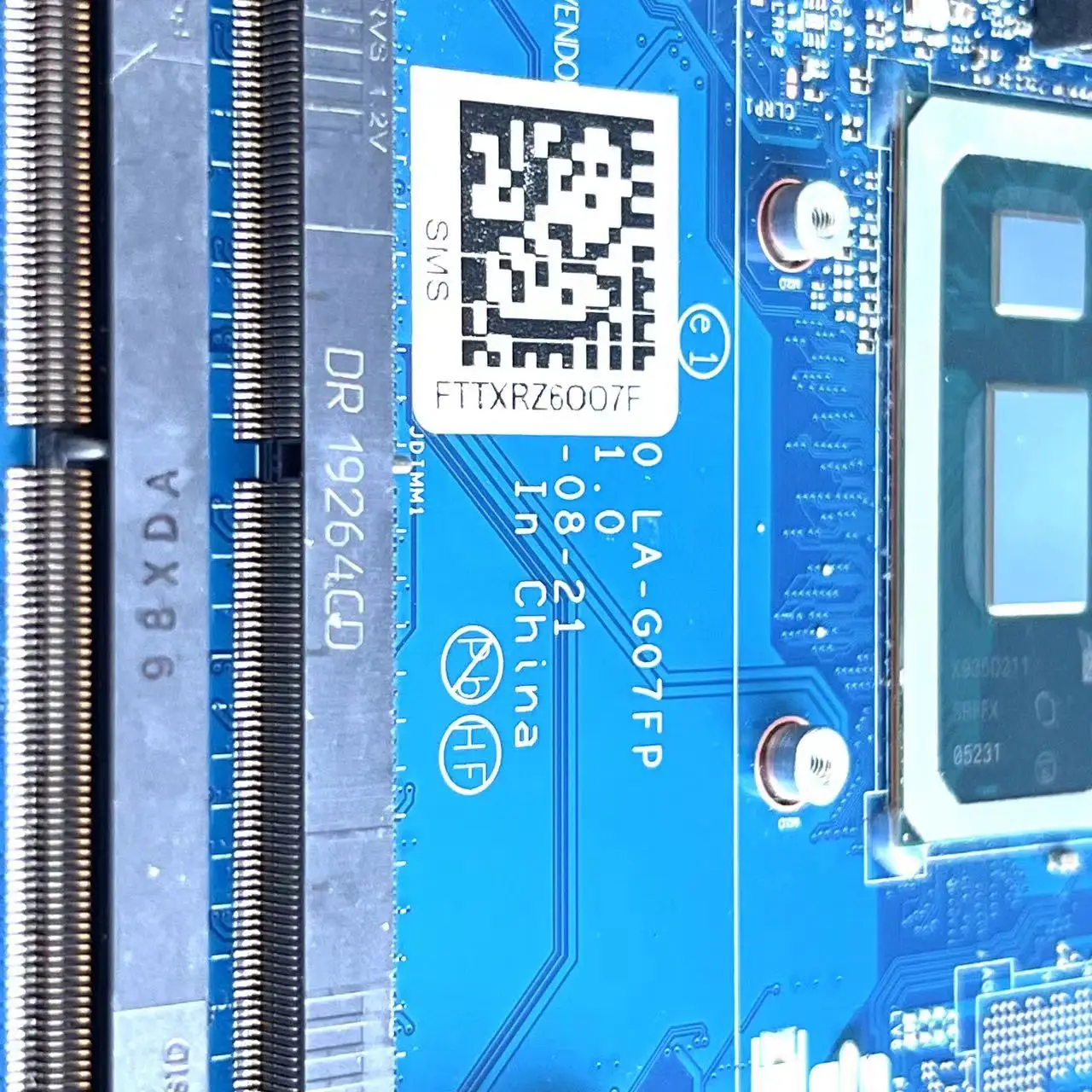 Suitable for HP 15-DA 250 G7 notebook computer motherboard LA-G07FP/LA-G07GP with I3 I5 I7 8TH/10TH Gen CPU 100% Tested Full Wor