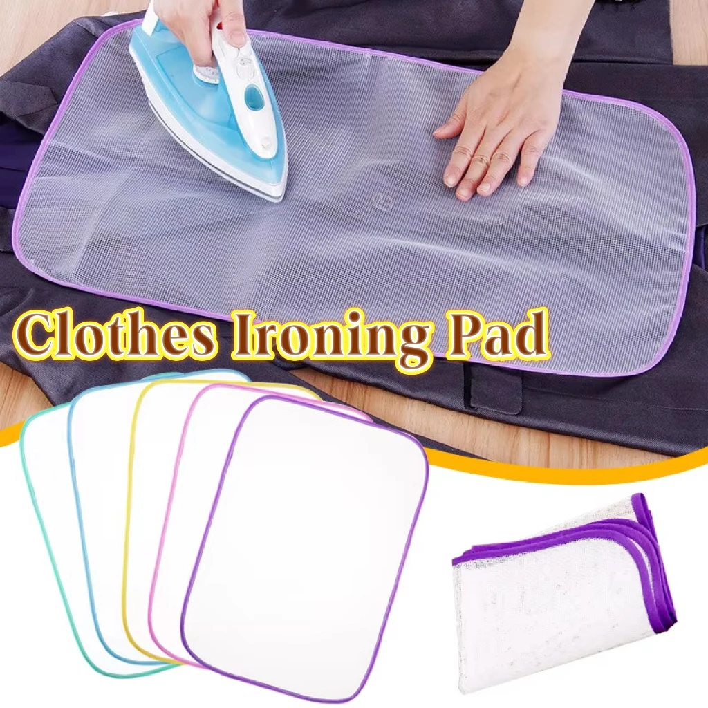 Heat Resistant Anti Scald Ironing Mesh Insulation Pad Clothes Protective Mat Household Sewing Ironing Board Cover Random Color