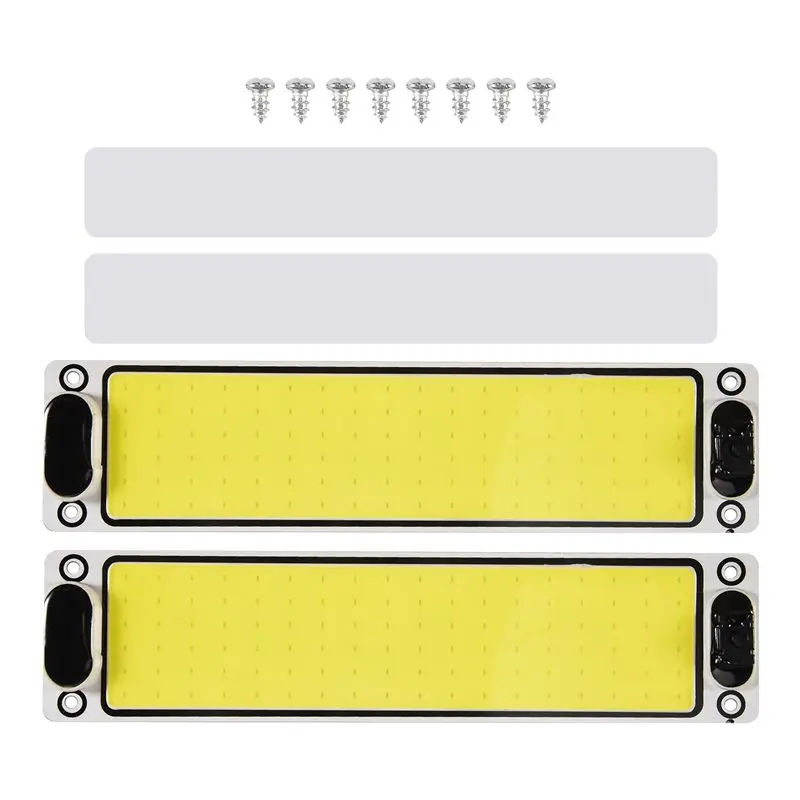

Efficientt-2Pcs 12-24V 108LED Car COB Interior Light Bar Car LED Interior Lights RV Ceiling Dome Lights For Camping Car Trailers
