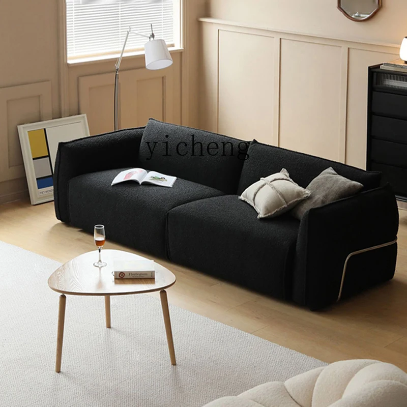 

XL.wabi Bauhaus sofa retro living room black lamb wool fabric sofa