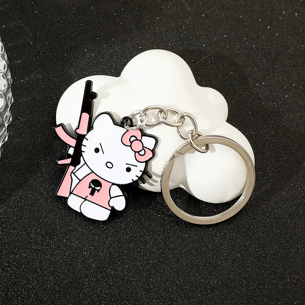 Sanrio Hello Kitty Keychain Cartoon Personality Cute Backpack Accessory Toy Gift for Birthday Party