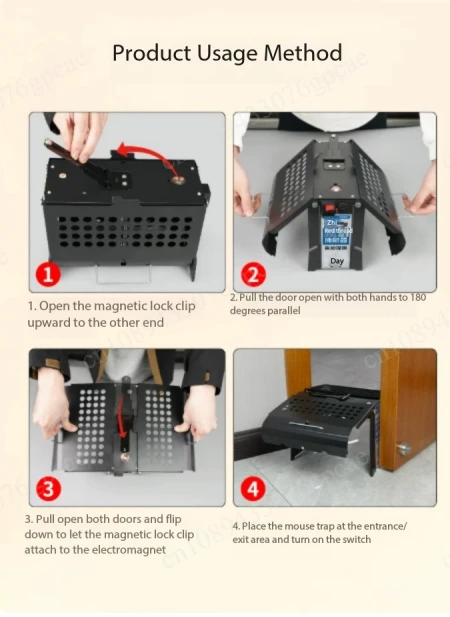 Automatic Rat Catcher Reusable Pest Control Device Upgraded Infrared Induction  Smart Electric Mouse Trap Infrared Sensor
