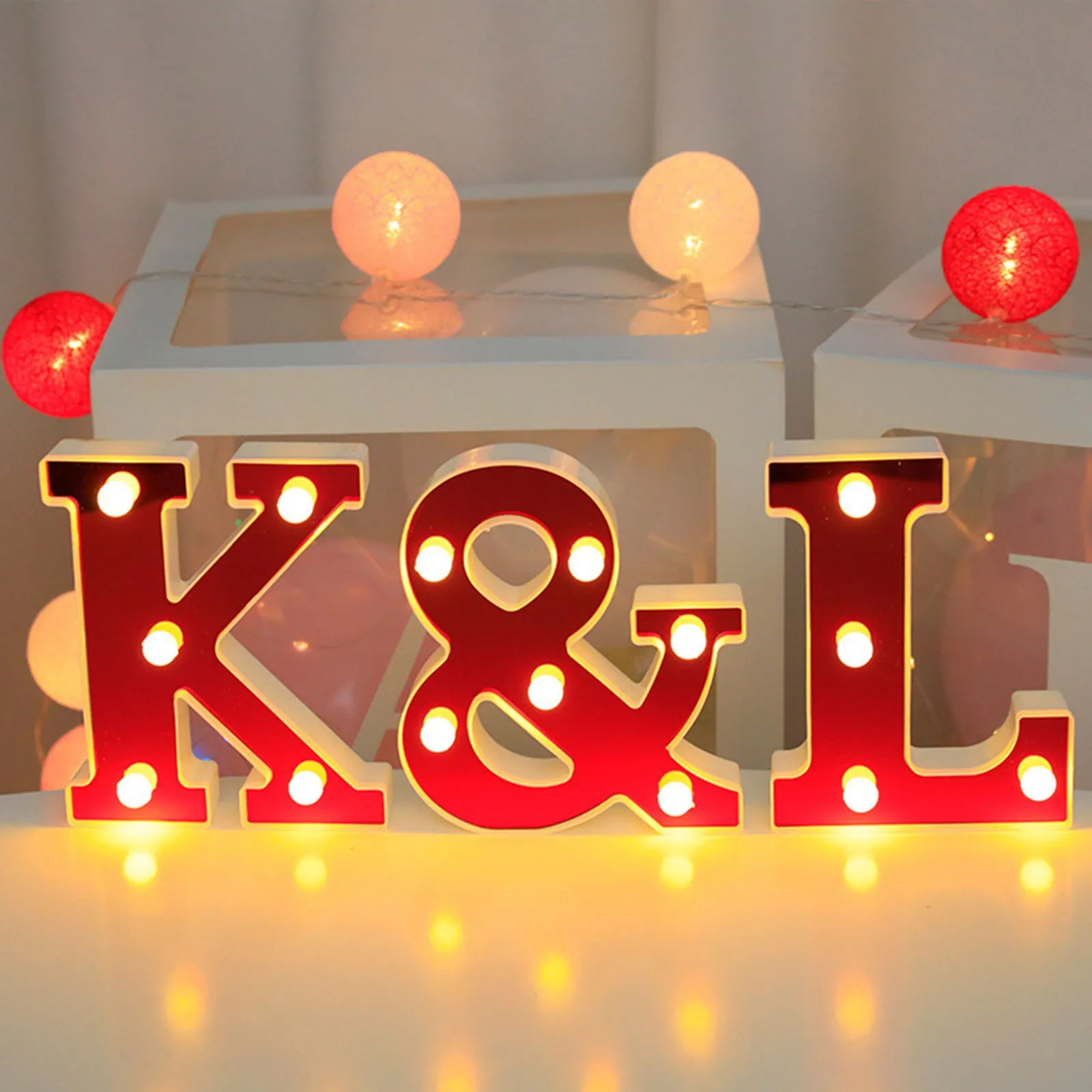 Fashion Subtitle Led Lamp Life Is Long Term Decorative Letter Number Lights Light Up Plastic Letters Standing Hanging