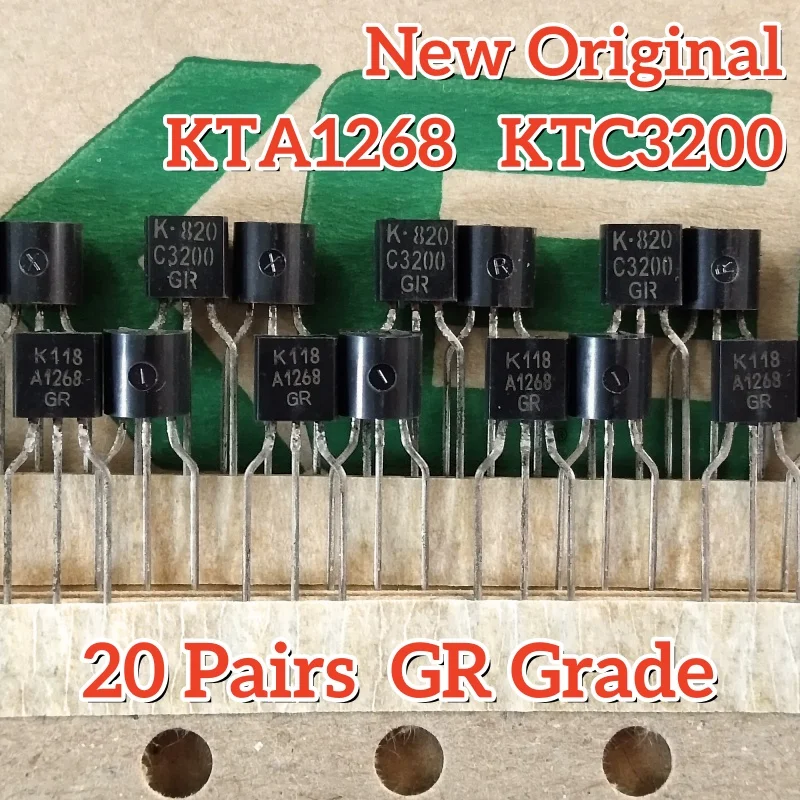 20pairs KTA1268 KTC3200 A1268 C3200 BL/GR Grade Genuine Brand New Original 1268 3200