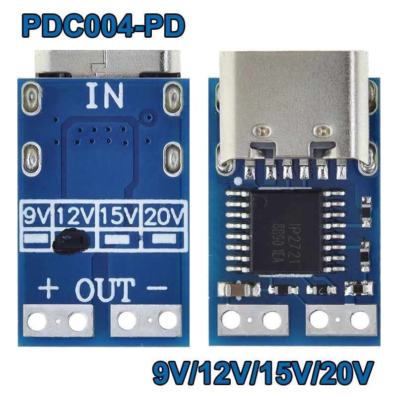 GREATZT Type-C PD decoy module PD23.0 to DC DC trigger extension cable QC4 charger 9V 12V 15V 20V PDC004-PD