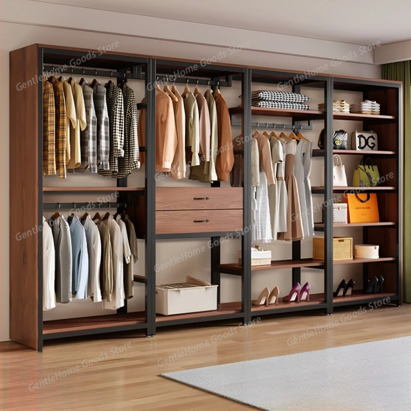 

Mid century minimalist design wardrobe bedroom luxury Chest of drawers open closet Elegant creativity armário quarto furniture
