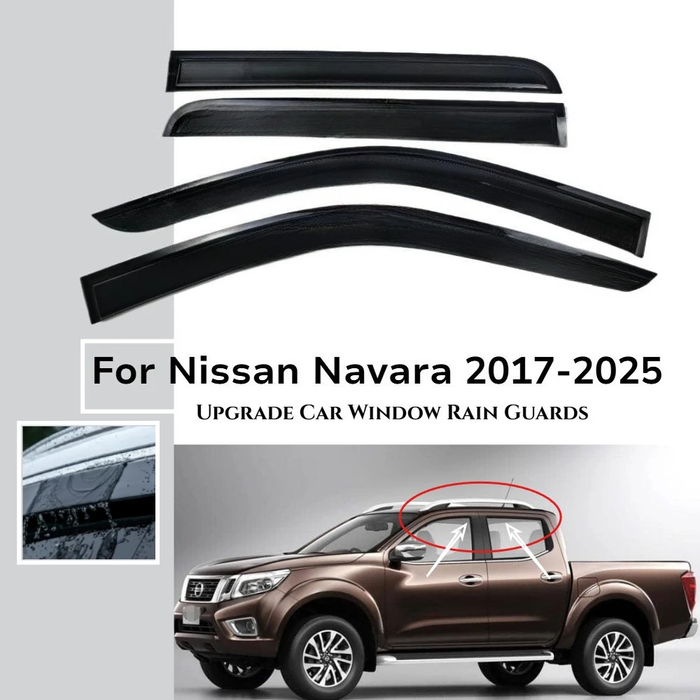 

Дефлекторы окон (ветровики) для Nissan Navara 2017-2025