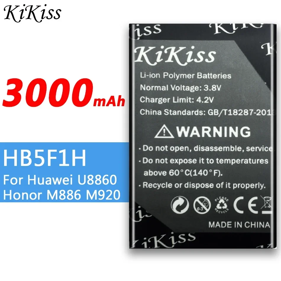 Аккумулятор HB5F1H для Huawei Honor U8860 M886 C8860E E8660 M920 Glory M886, батарея большой емкости 3000 мАч