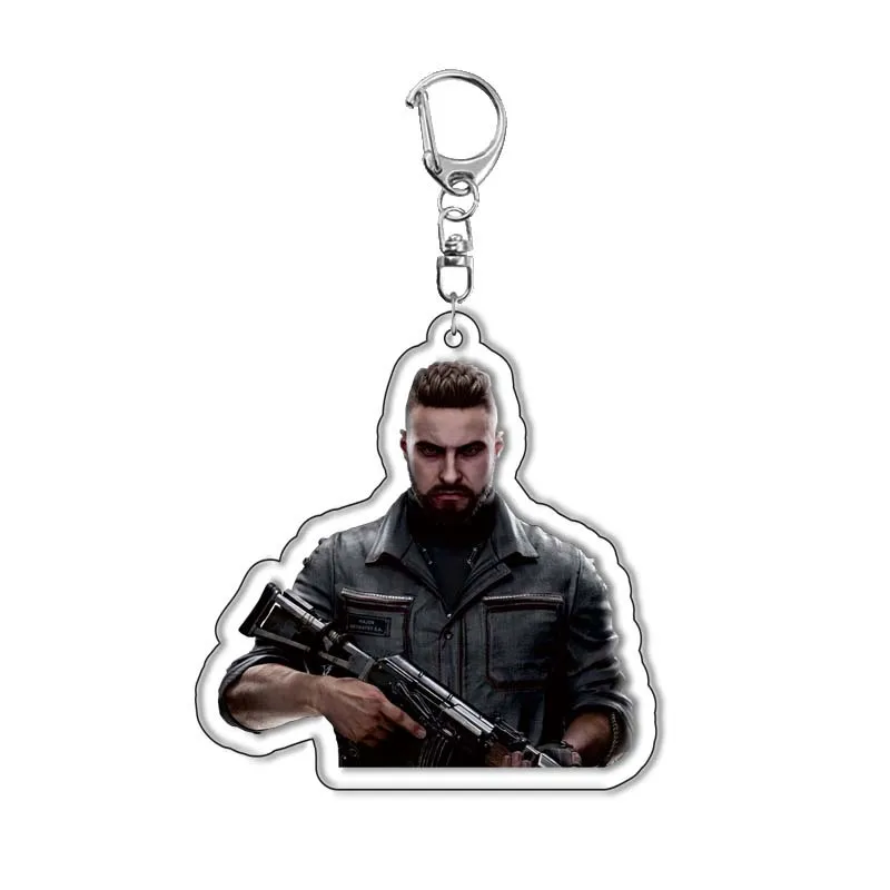 Game Atomic Heart Keychain Robot Pendant Car Key Ring Bag Charm Accessories Cosplay Jewelry Fans Gift