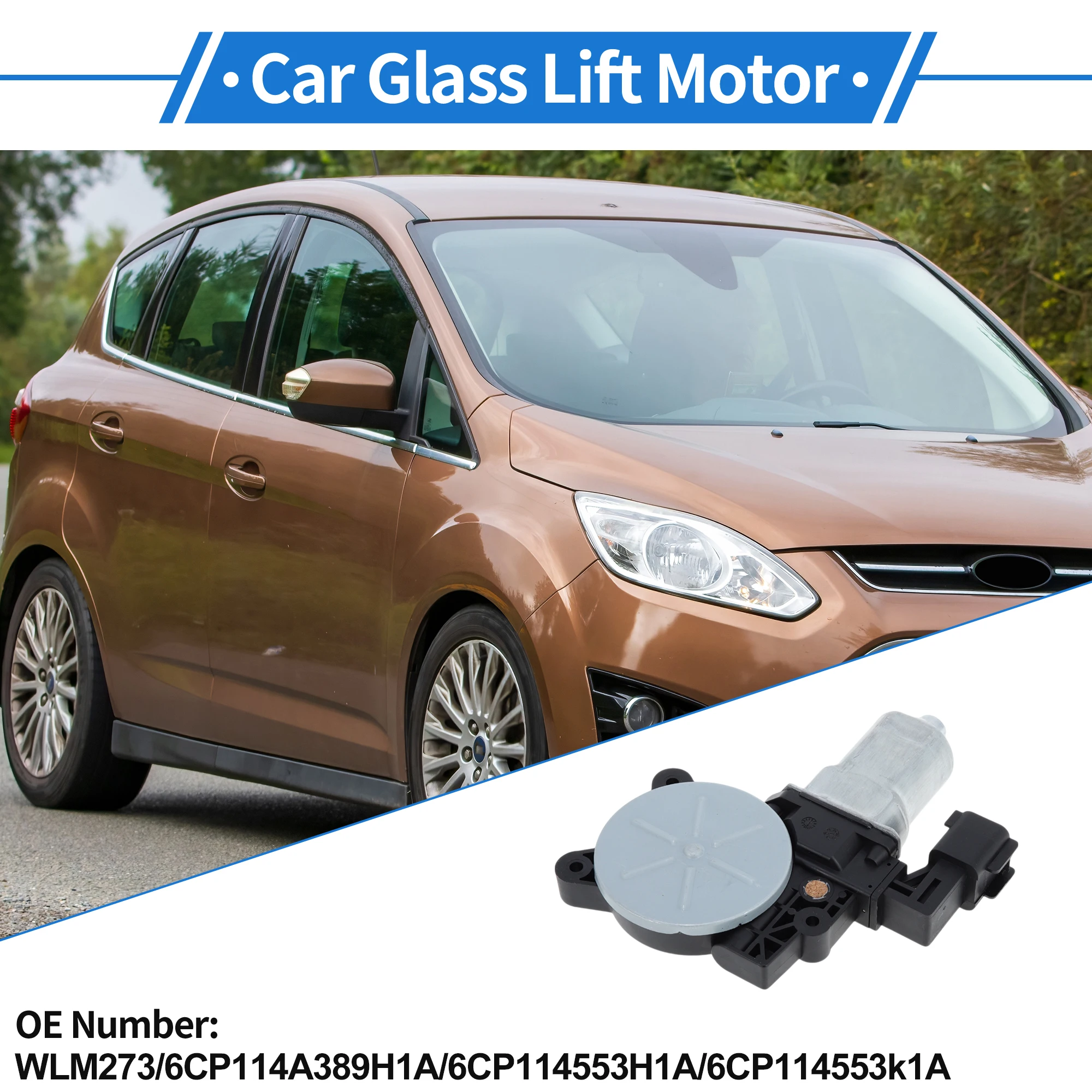 UXCELL No.WLM273/6CP114A389H1A محرك رفع منظم نافذة الطاقة لفورد C-Max 13-18