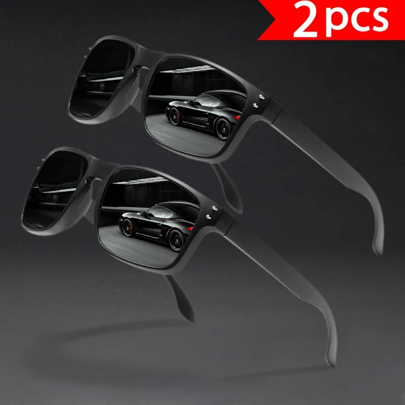 قطعتان، نظارات شمسية عصرية لركوب الدراجات بإطار كامل، ألوان مختلفة، مع أظافر أرز قديمة، للجنسين، تعديل الوجه