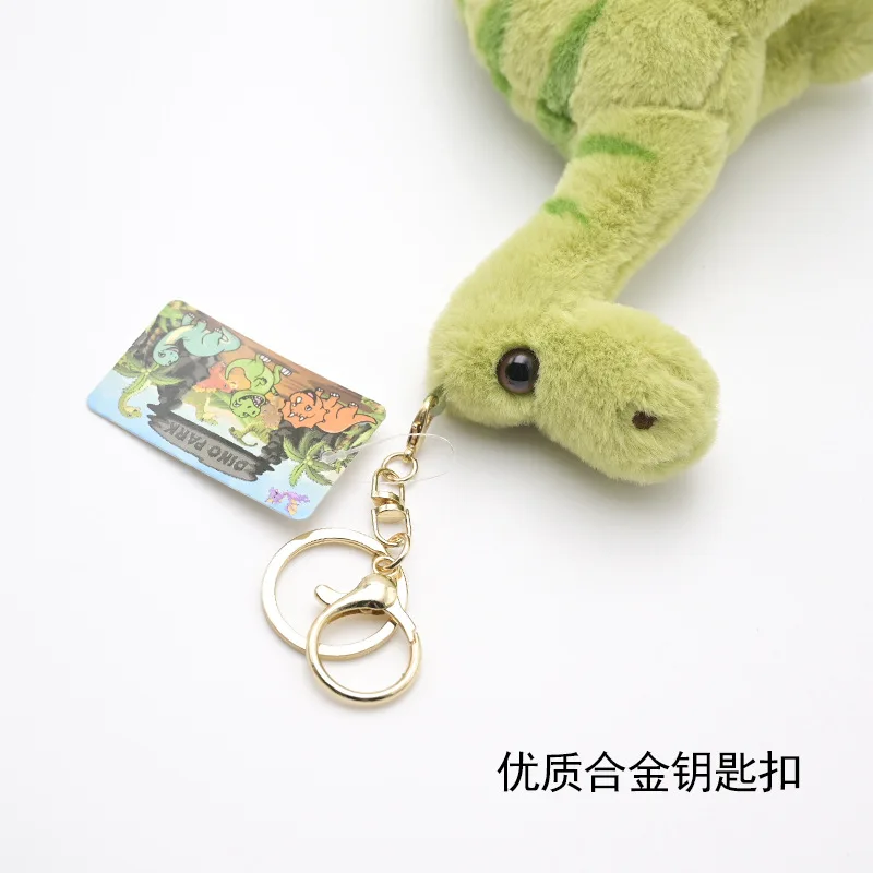 Dinosaure en peluche à long cou simulé, porte-clés, pendentif de dessin animé mignon, poupée Mamenchisaurus, cadeau de couple, délicat, mignon, nouveau