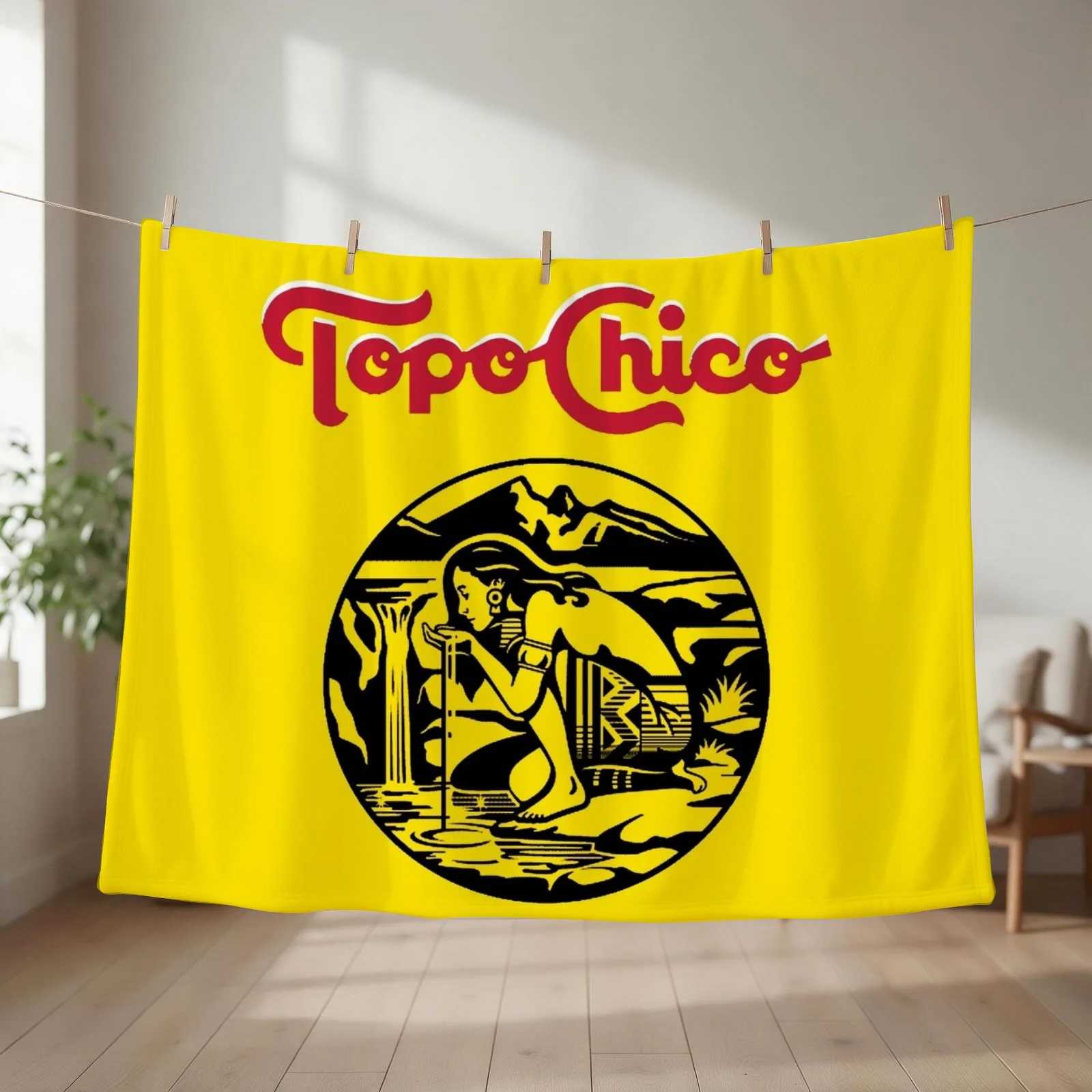 Aztec princess - Topo Chico agua mineral logo (sparkling mineral water) Throw Blanket