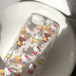 Kawaii Sanrio Hello Kitty Cute Phone Case for Iphone 13 11 12 1P4 15 Xsmax Xr 7 8 Plus Cartoon High Quality Shell Cute Girls Y2k