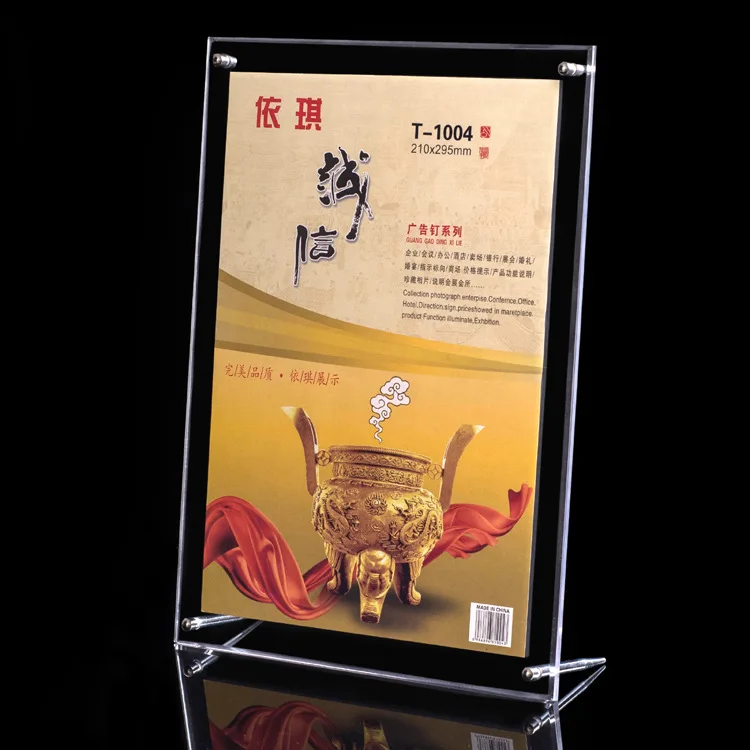 Naxilai Hd transparent advertising display board acrylic picture frame advertising board transparent plywood single and double l