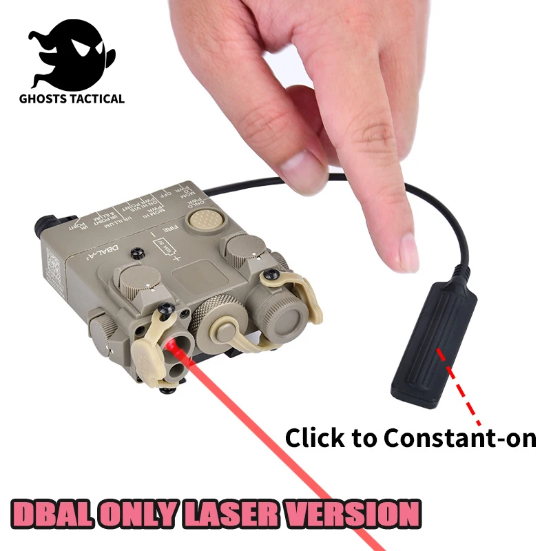 

WADSN Tactical DBAL Only Red Laser Hunting Weapon Flashlight Airsoft DBAL-A2 Hunting Scout Light Fit 20mm Rail DBAL Only Laser