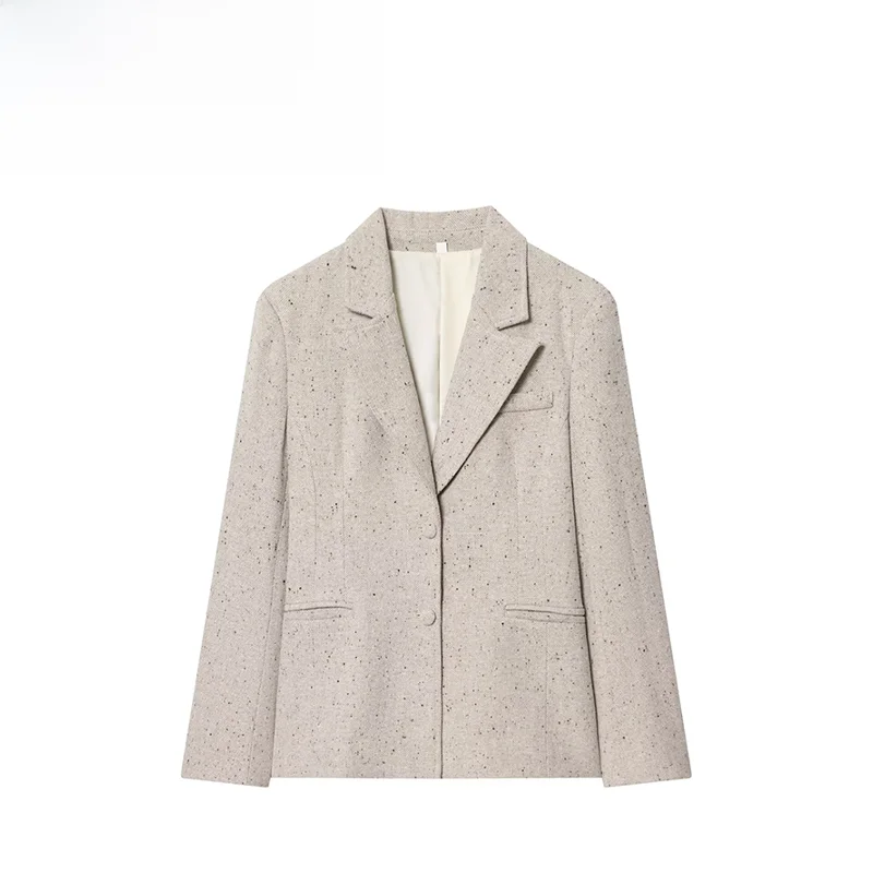 Faionable Slim Fit Women's Suit Jaet Autumn New Arrival Ele Personali Wind Sle Busin Scene Polyester Material