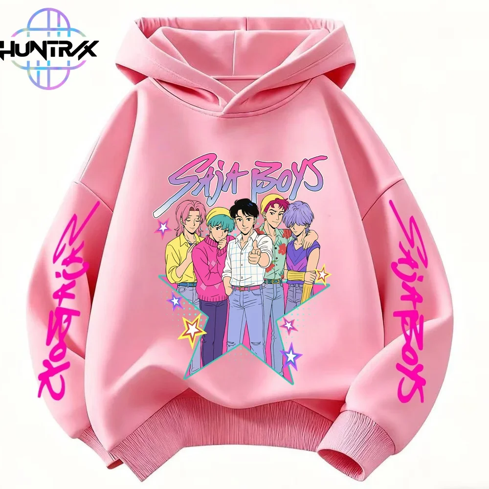 

Детская модная толстовка KPop Demon Hunters Huntrix, весенне-осенняя одежда для мальчиков, мягкая одежда для девочек