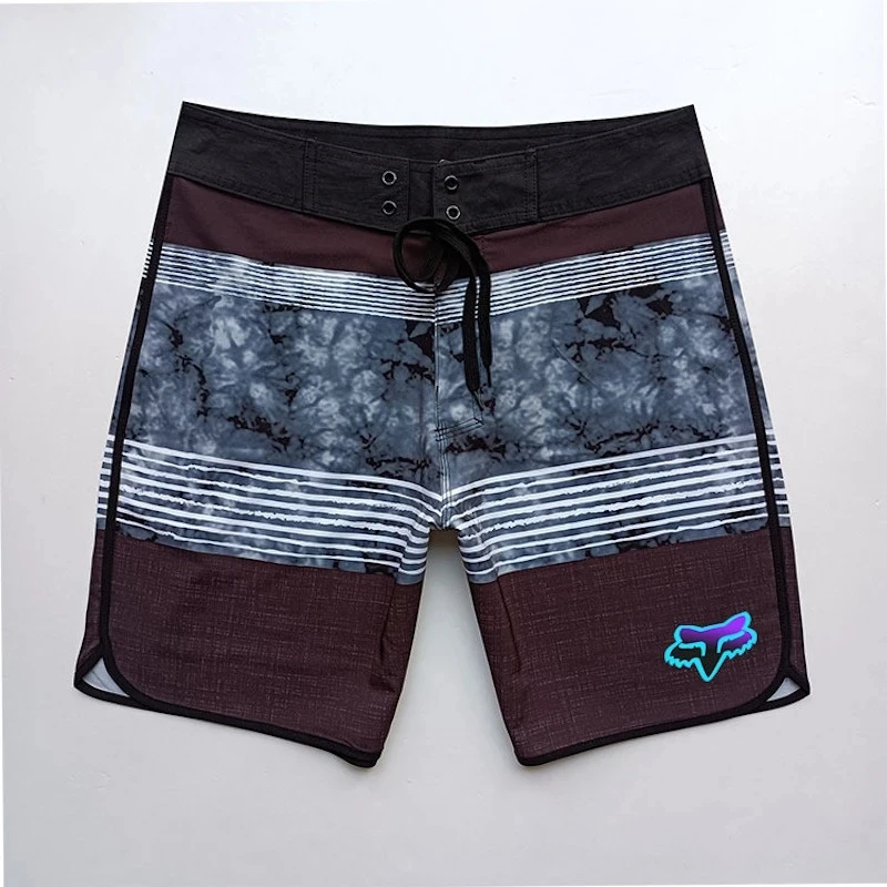 Men‘s Classic Brand 4-Way Elasticity BoardShorts Waterproof Bermuda Beach Surf Pants Quick-dry Sport Beach Surf Short Swim Trunk