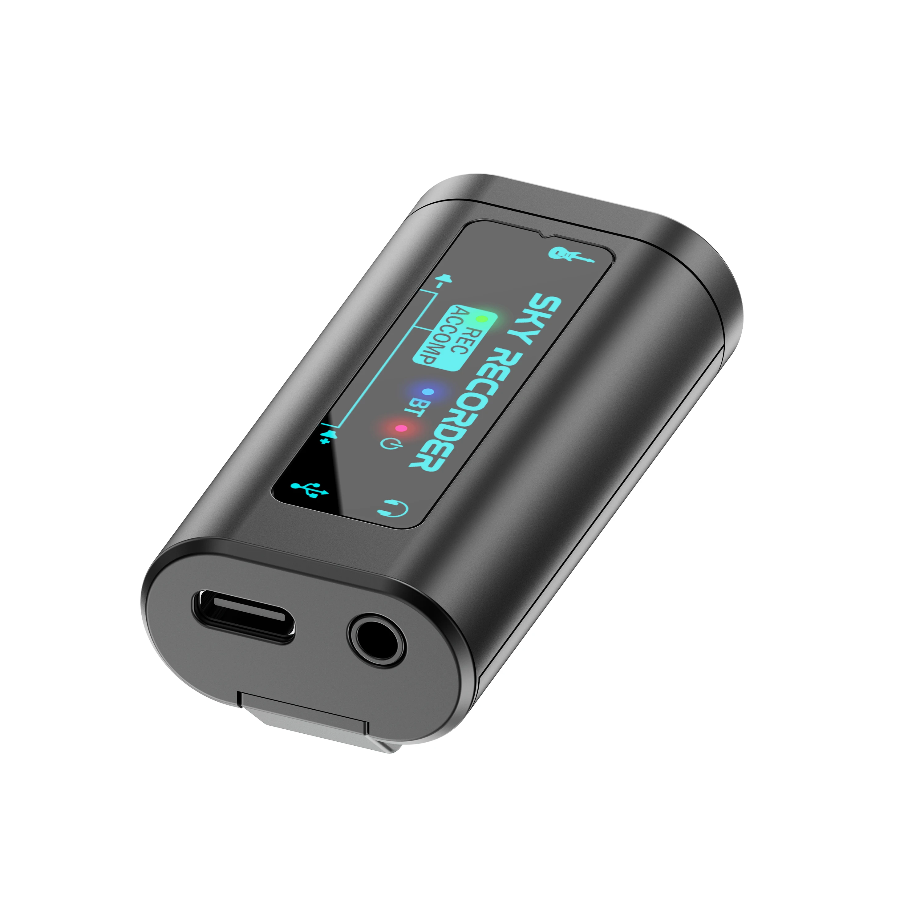 واجهة صوت محمولة عالية الدقة - USB-C متعددة الأنظمة متوافقة مع تسجيل الجيتار والبث