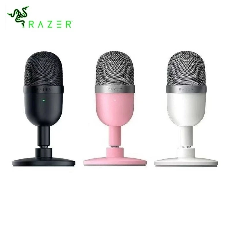 Razer-SEIREN 미니 마이크 USB 유선 컴퓨터 게임 녹음 스트리밍 팟 캐스팅 라이브 카디오이드 포인팅 커패시터