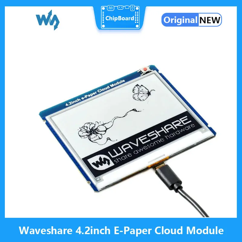 Waveshare 4.2inch E-Paper Cloud Module, 400×300, WiFi Connectivity, Low Power Consumption