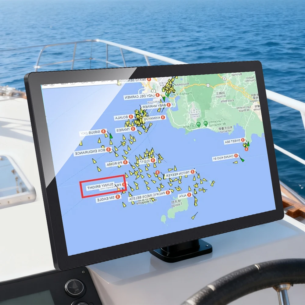 

Морской уличный сенсорный экран, водонепроницаемый монитор, 1500 нит, TFT ЖК-дисплей, читаемый в солнечном свете, IP67, морской экран для монитора лодки