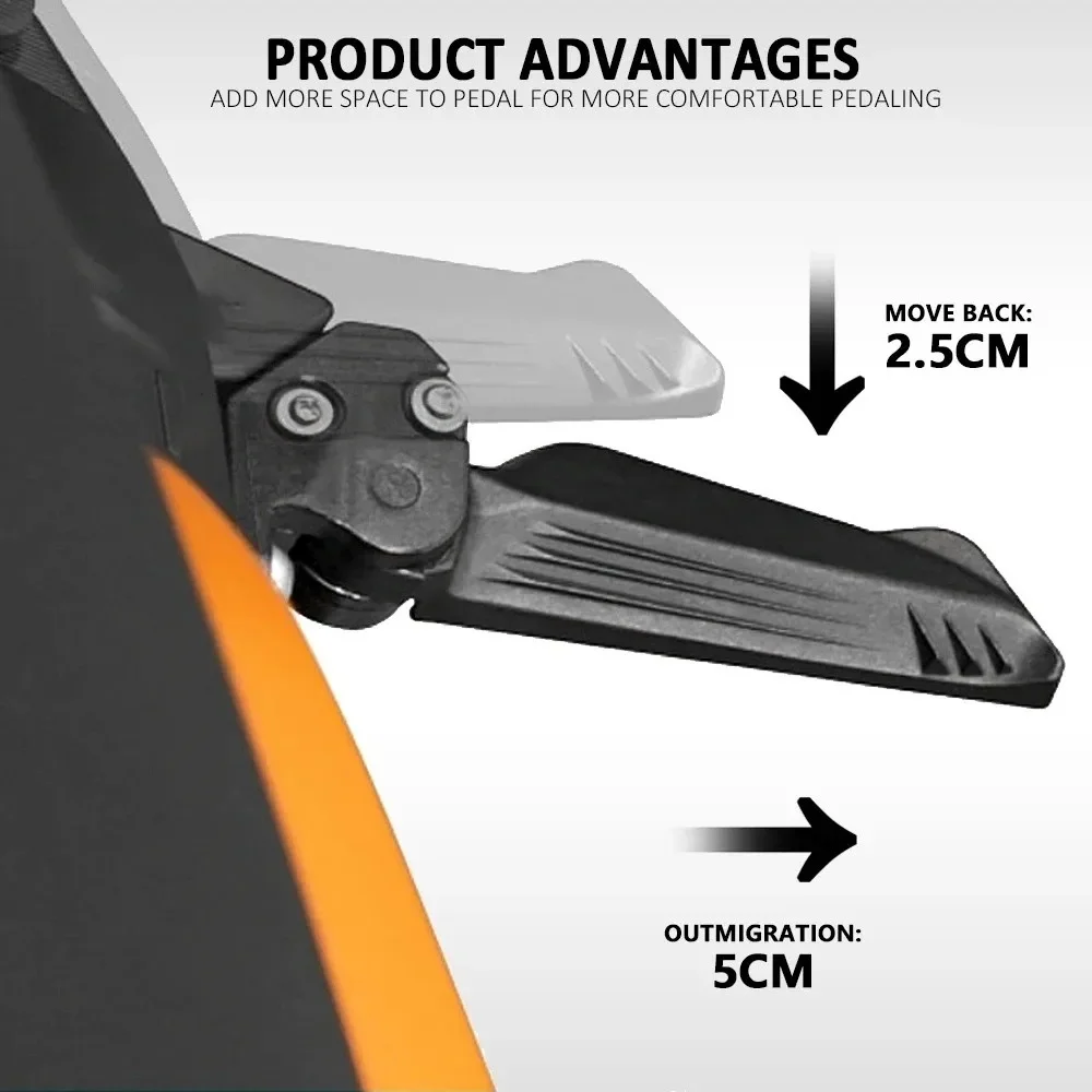 Motorcyle Passenger Footpeg Lowering Kit Footrest Silver Black Modify For YAMAHA AUGUR 2.0