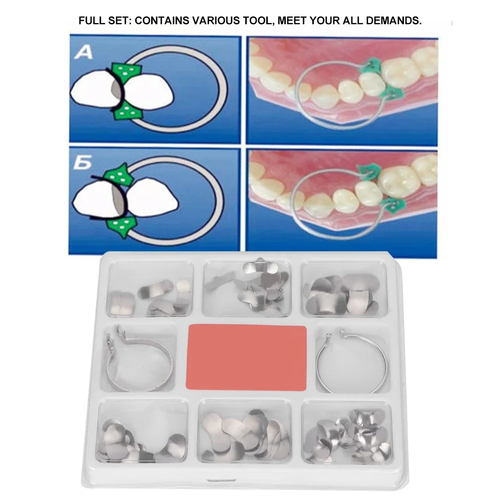 

Dental Metal Sectional Mold Teeth Filling Full Kit for Teeth Replacement