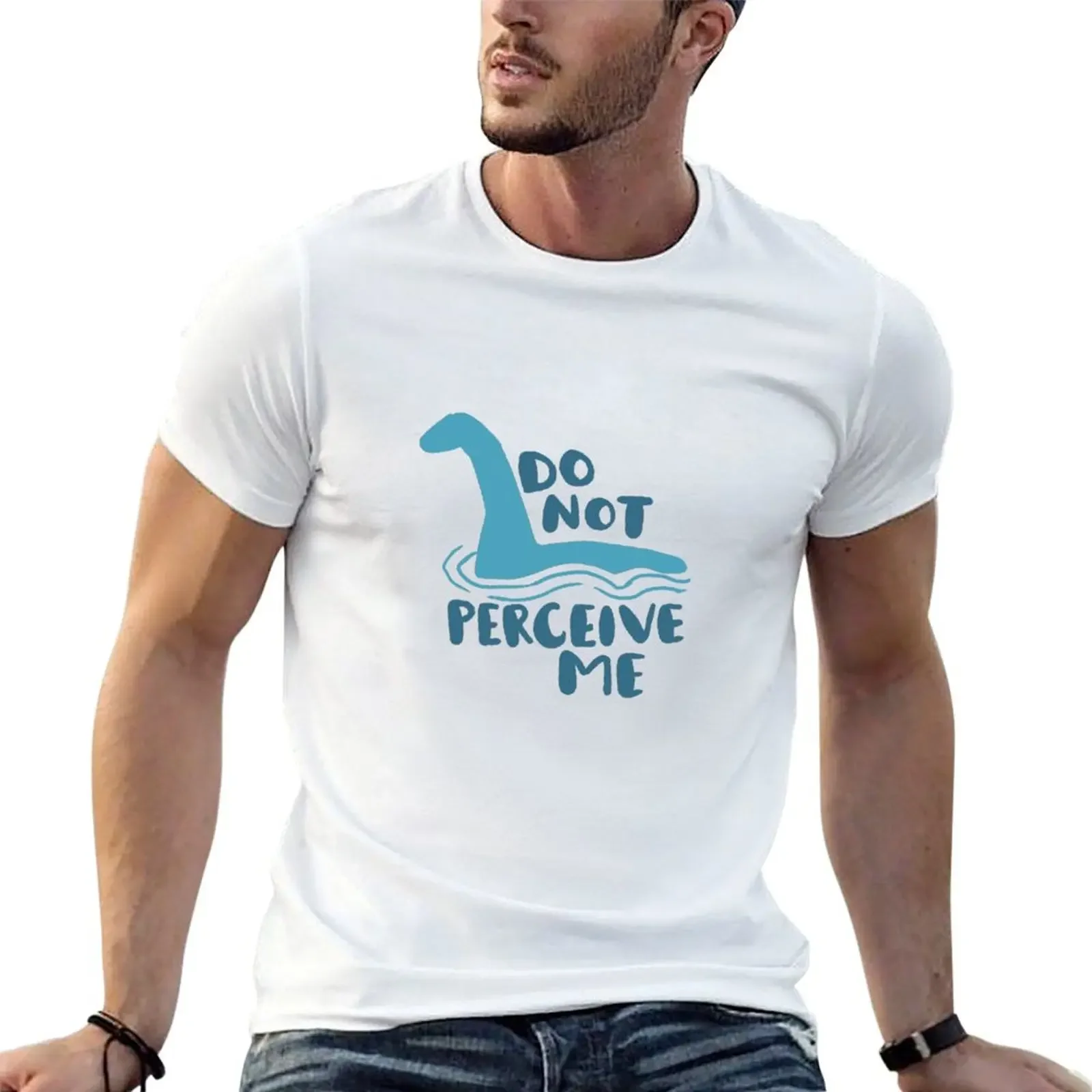 Nessie T-Shirt man clothes aesthetic clothes Short sleeve tee men