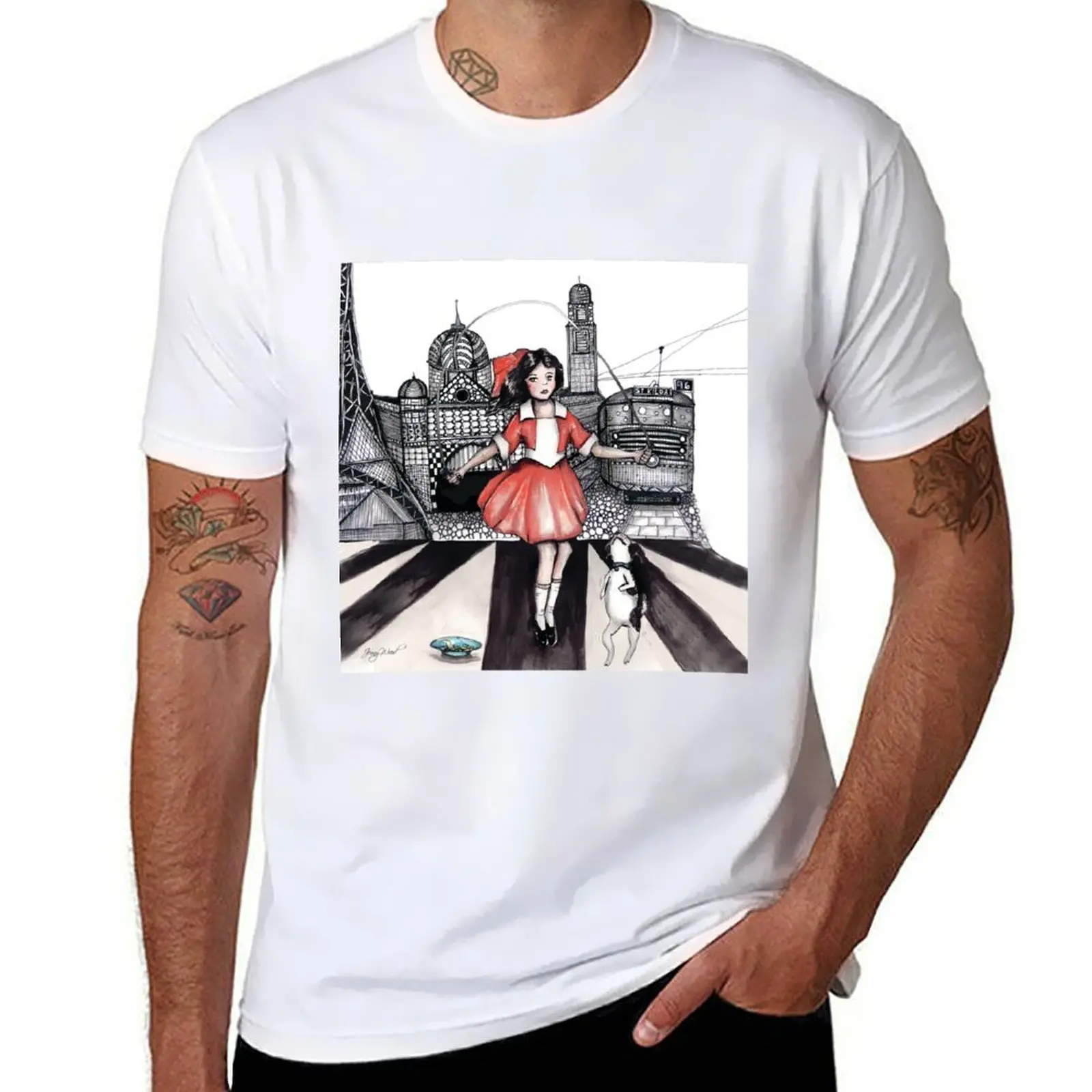 Little Skipping t t Audrey hombre camisas chica camiseta de algodón diseñador hombre Melbourne camiseta gráfica camisa