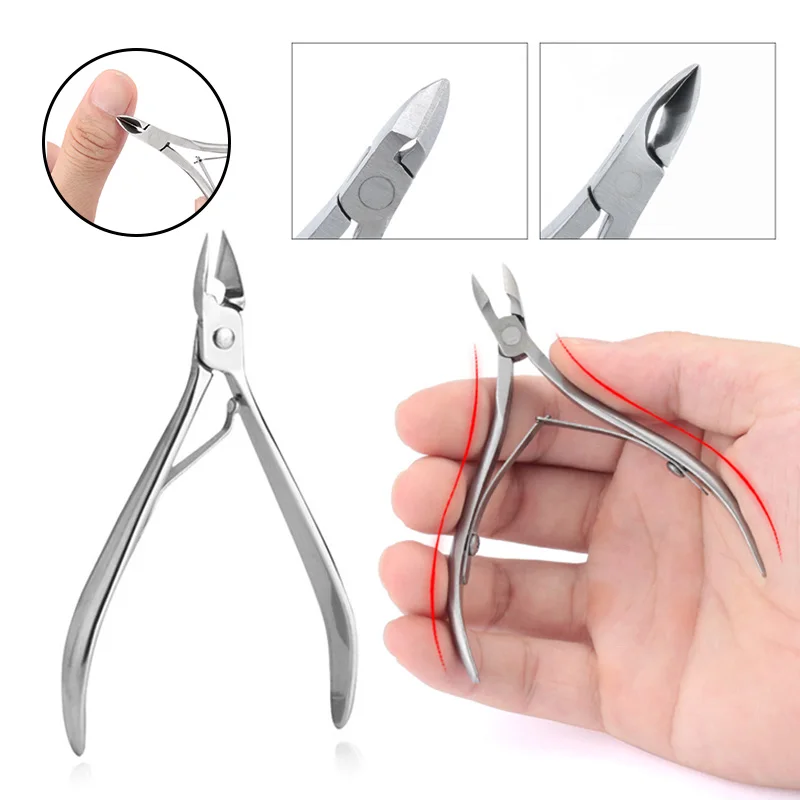 Nagelschaar Cuticula Clipper Manicure Tang Dode Huid Verwijderaar Roestvrij Staal Pedicure Tool Trimmers Adelaar Snavel Tang